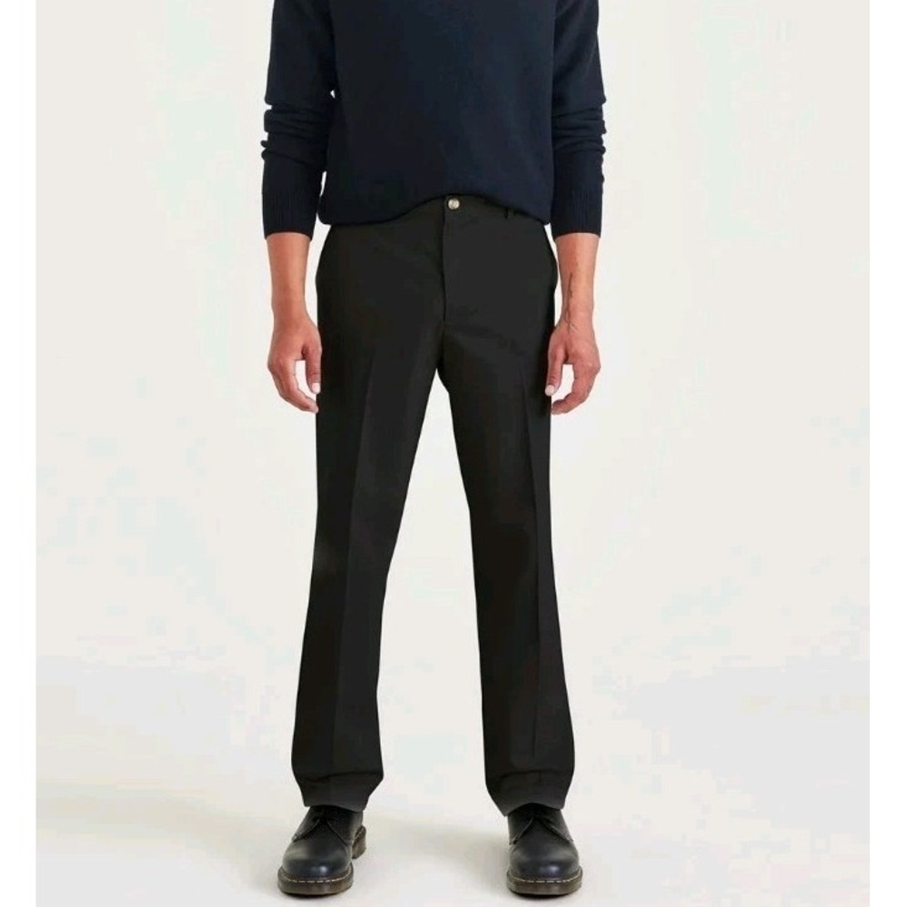 NWT Dockers Mens Black Signature D3 Classic Fit Straight Khaki Pants 40x32